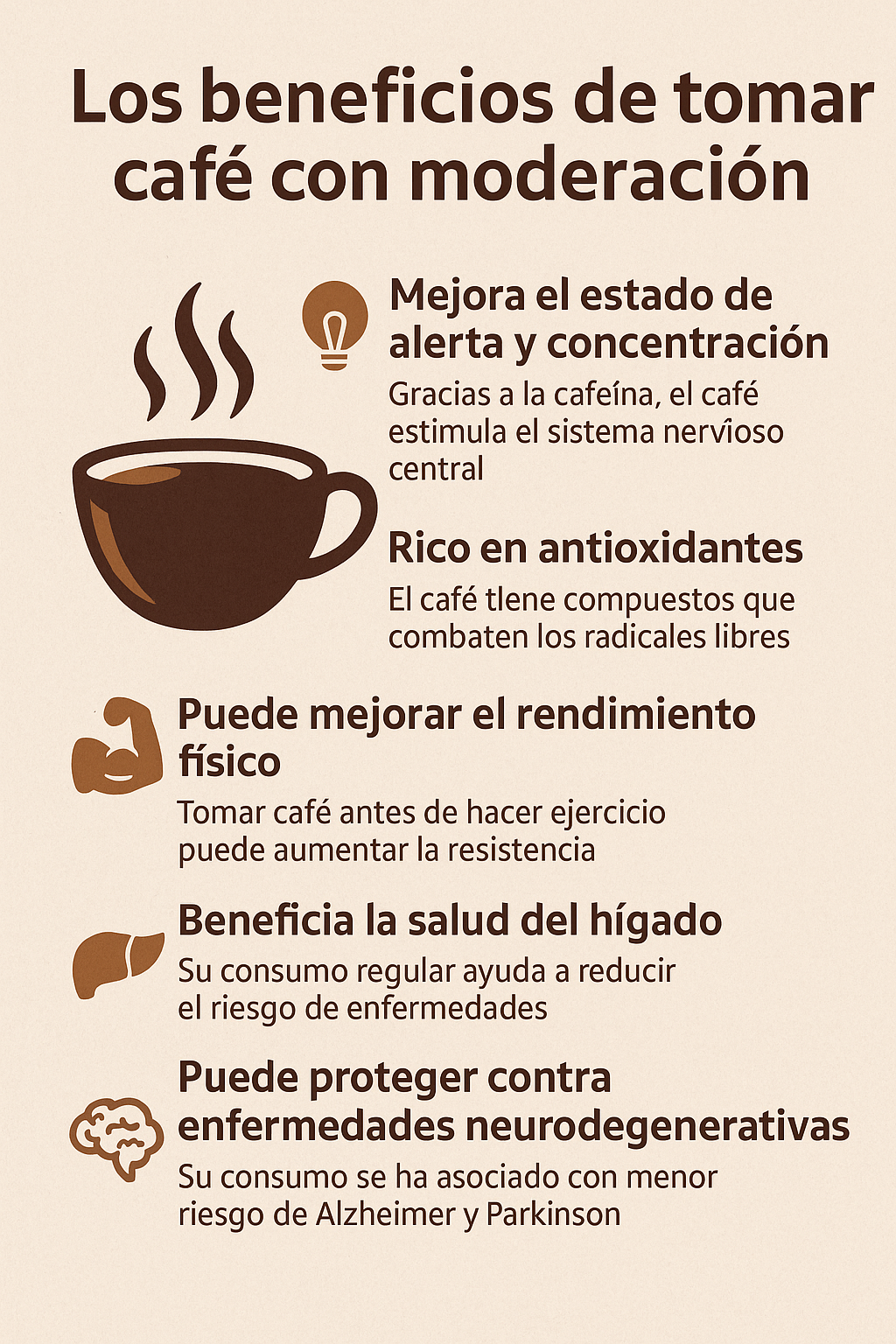 Los beneficios de tomar café con moderación